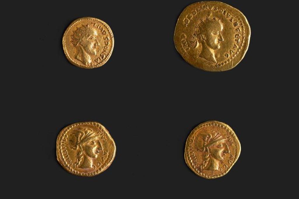 Roman coins discovered in 1713