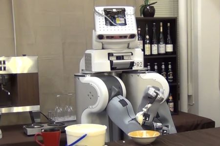 The TellMeDave robot is designed to take orders.