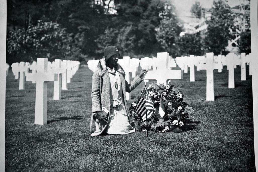 Gold Star Pilgrim at Suresnes Cemetery