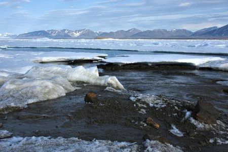 The yet-to-be-named island was likely formed when ice bulldozed seabed mud up above the water's surface during a storm.

