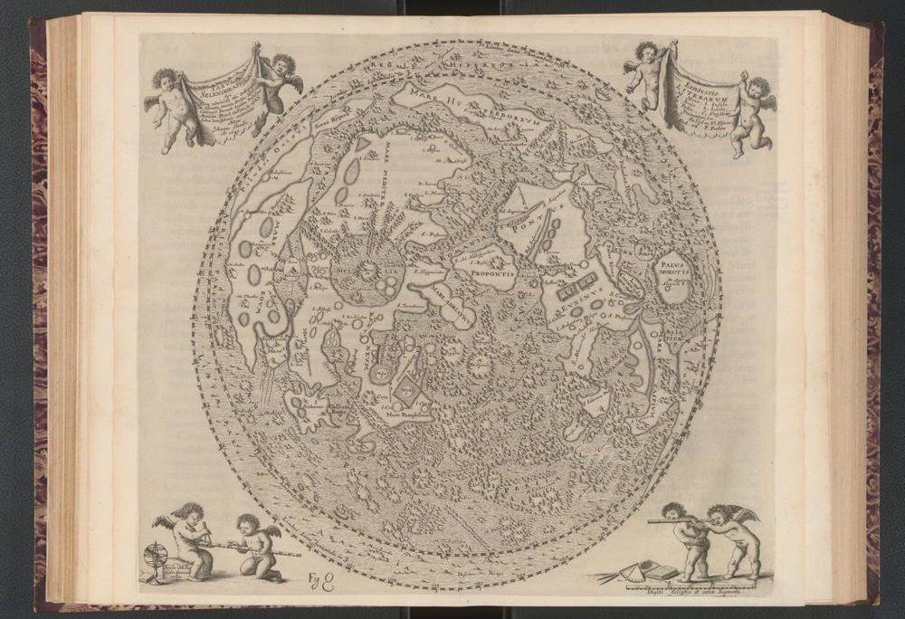 Moon Map with Features labeled