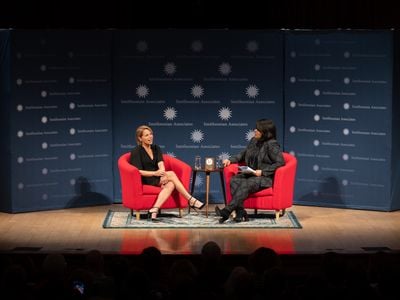 Katie Couric and April Ryan in conversation at the Smithsonian Associates John P. McGovern Award presentation on Nov. 12, 2019. (Norwood Photography)