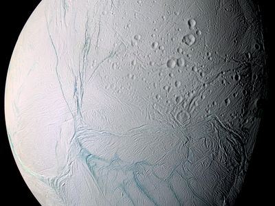 Enceladus as seen by Cassini.