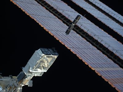A CubeSat launched from the International Space Station.
