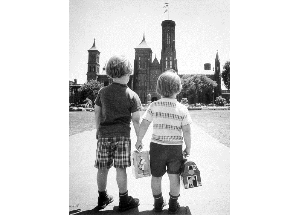 Children Approaching the Smithsonian Building