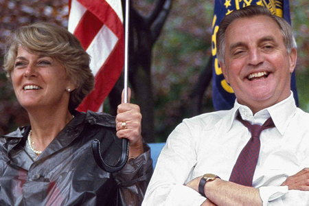 Geraldine Ferraro and Walter Mondale by Diane Walker, 1984