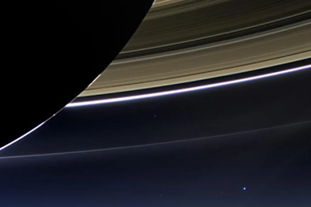 That little blue dot floating in the black is every single one of us.