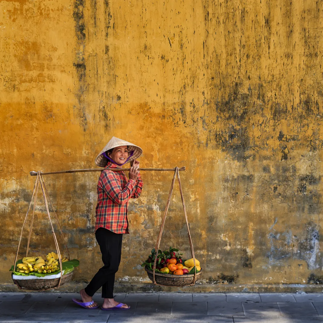 Local woman in a Vietnamese village