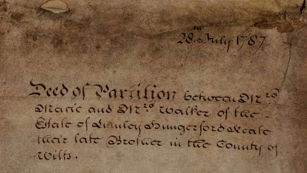 Portion of Hungerford Deed