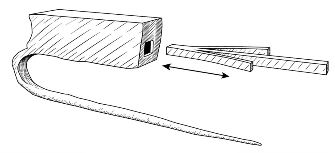 Barb-spring padlock schematic