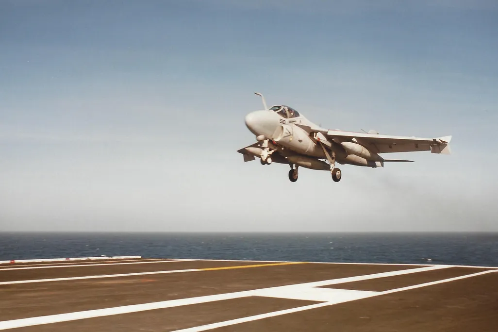 NE 510 lands on aircraft carrier runway