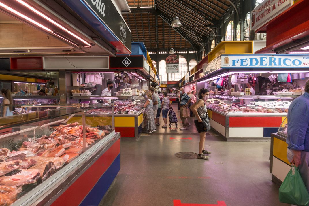 Traditional covered market in Andalusia
