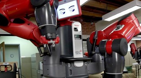 Baxter, a robot that can work with humans.