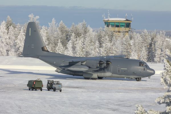 USAF MC-130J in a wintery environment in Finland thumbnail