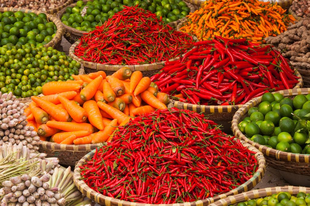 Limes and peppers