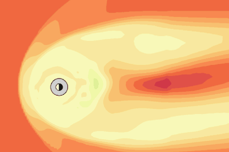 A view of activity in the Earth's magnetosphere today, courtesy of the Space Weather Prediction Center.