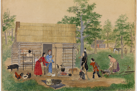 Thanksgiving, as the United States’ origin story, leaves out painful truths about the nation’s history. Giving thanks, however, has always been part of Native Americans’ everyday lives. Image: Earnest L. Spybuck (Absentee Shawnee, 1883–1949). 