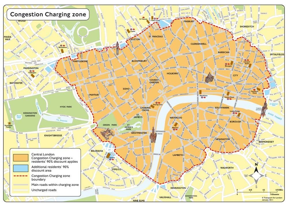 London’s Congestion Charge zone