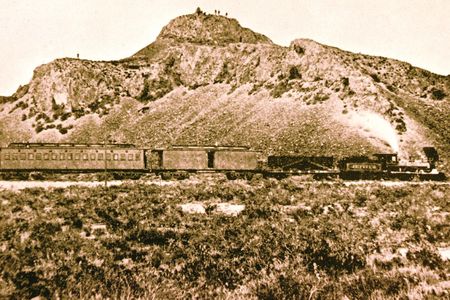 Crocker's Car heads to Promontory Summit in 1869. The car shuttled railroad president Leland Stanford from Sacramento to officially complete the transcontinental railroad, and probably also carried the iconic Golden Spike to the ceremony.