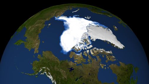 Arctic sea ice faces extinction as the planet warms up.