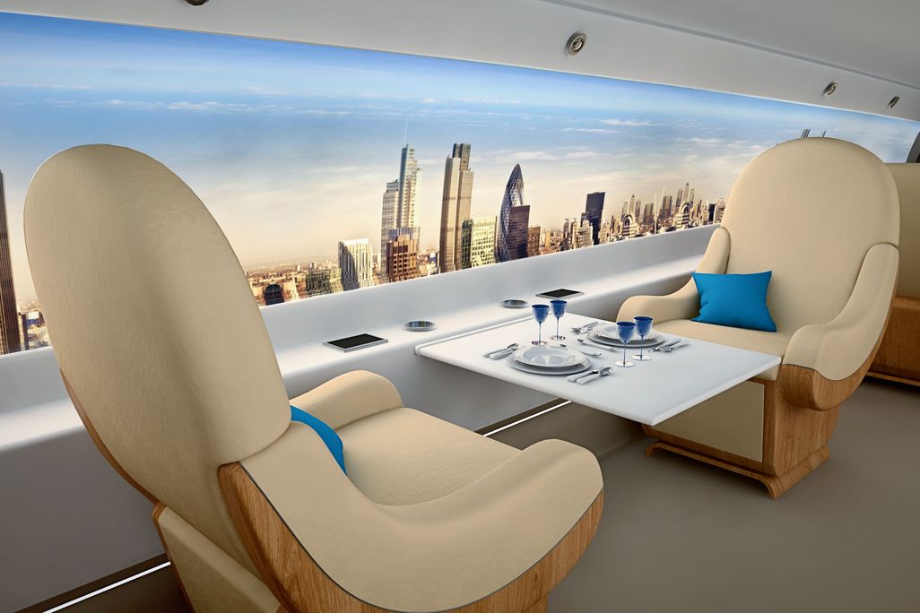 Windowless Airplane Cabin Design, Spike Aerospace