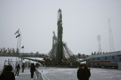A space station supply ship departs from Kazakhstan.