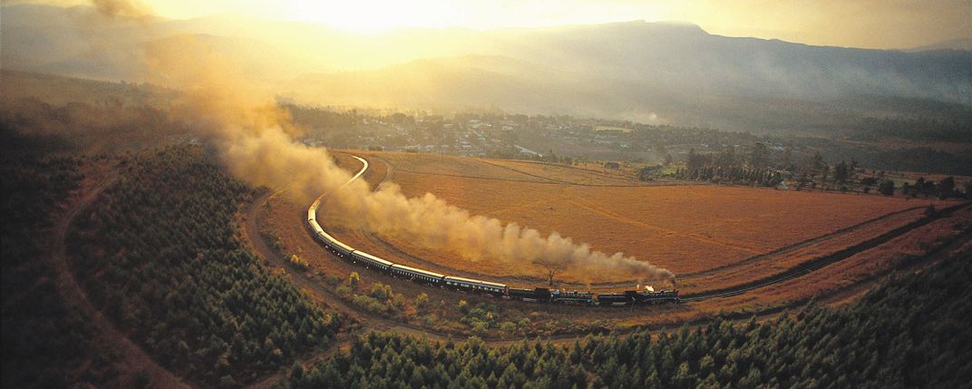 Rovos Rail glides through the southern African countryside