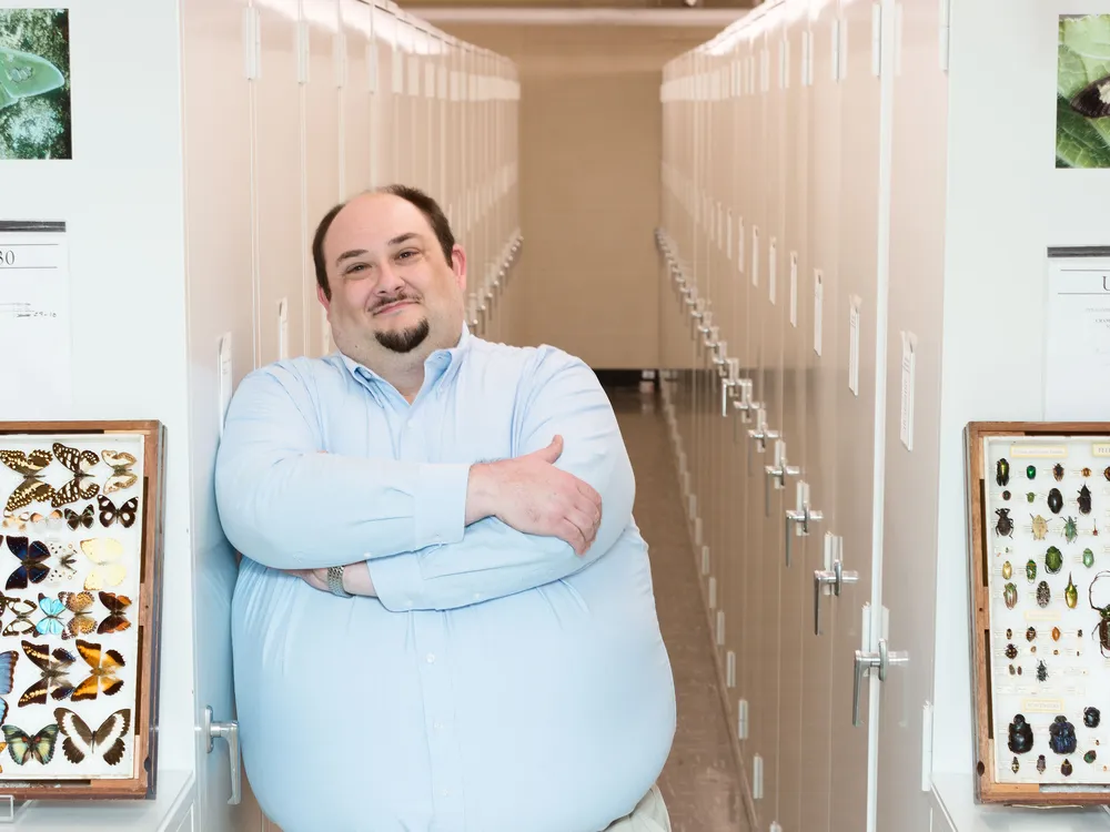 Entomologist and Collections Manager Dr. Floyd Shockley cares for the 35 million specimens in the Entomology Collection at the National Museum of Natural History. He also studies the diversity, natural history and evolution of fungus feeding beetles. (Donald E. Hurlbert, Smithsonian)