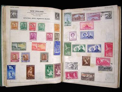 John Lennon's stamp album, pages 34-35