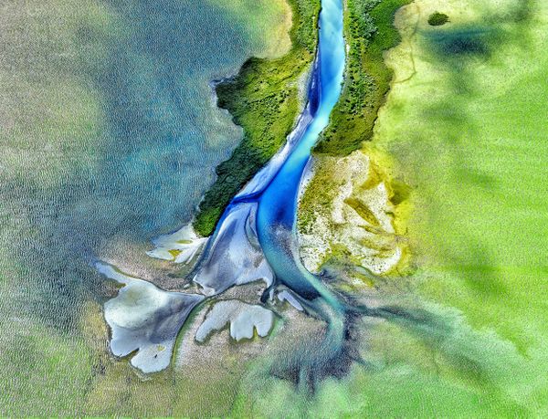 Stora Sjöfallets National Park river delta patterns thumbnail