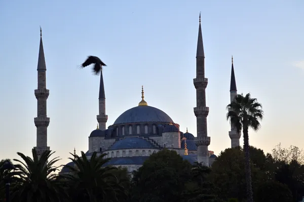 Sunset flight over Blue Mosque thumbnail