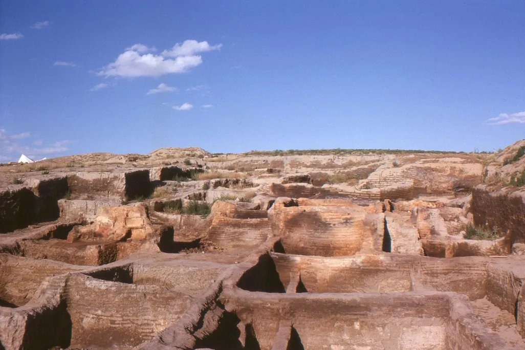 Çatalhöyük_after_the_first_excavations_by_James_Mellaart_and_his_team..jpg