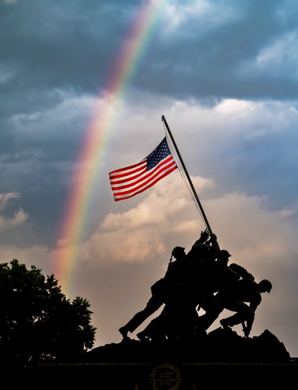 Rainbow over Iwo Jima Memorial thumbnail