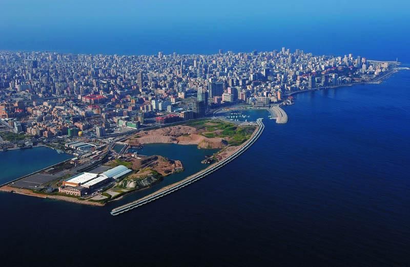 Beirut city skyline in the early 2000s