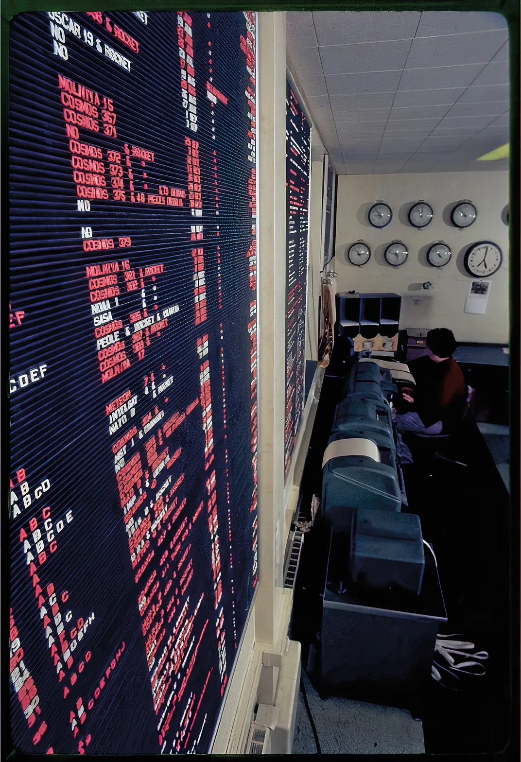 office with computers and bulletin boards