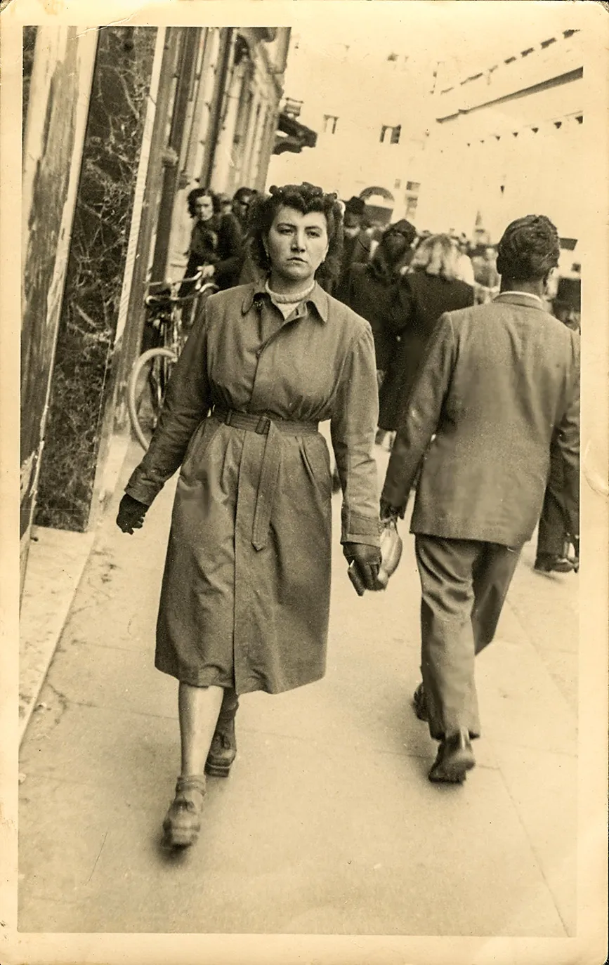 Anita Malavasi in the downtown of Reggio Emilia