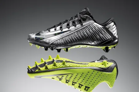 Nike produced parts of its Vapor Carbon Elite (top) and Vapor Laser Talon (bottom) on a 3D printer.