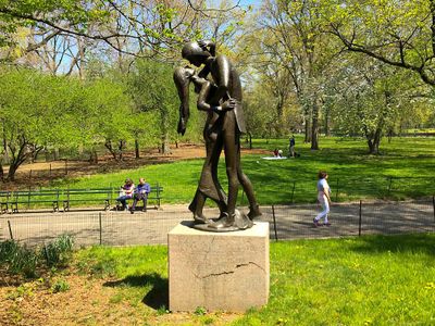 The Romeo and Juliet statue in Central Park. Only a handful of statues across New York City depict real women.