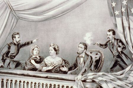 Currier and Ives illustration of Lincoln assassination