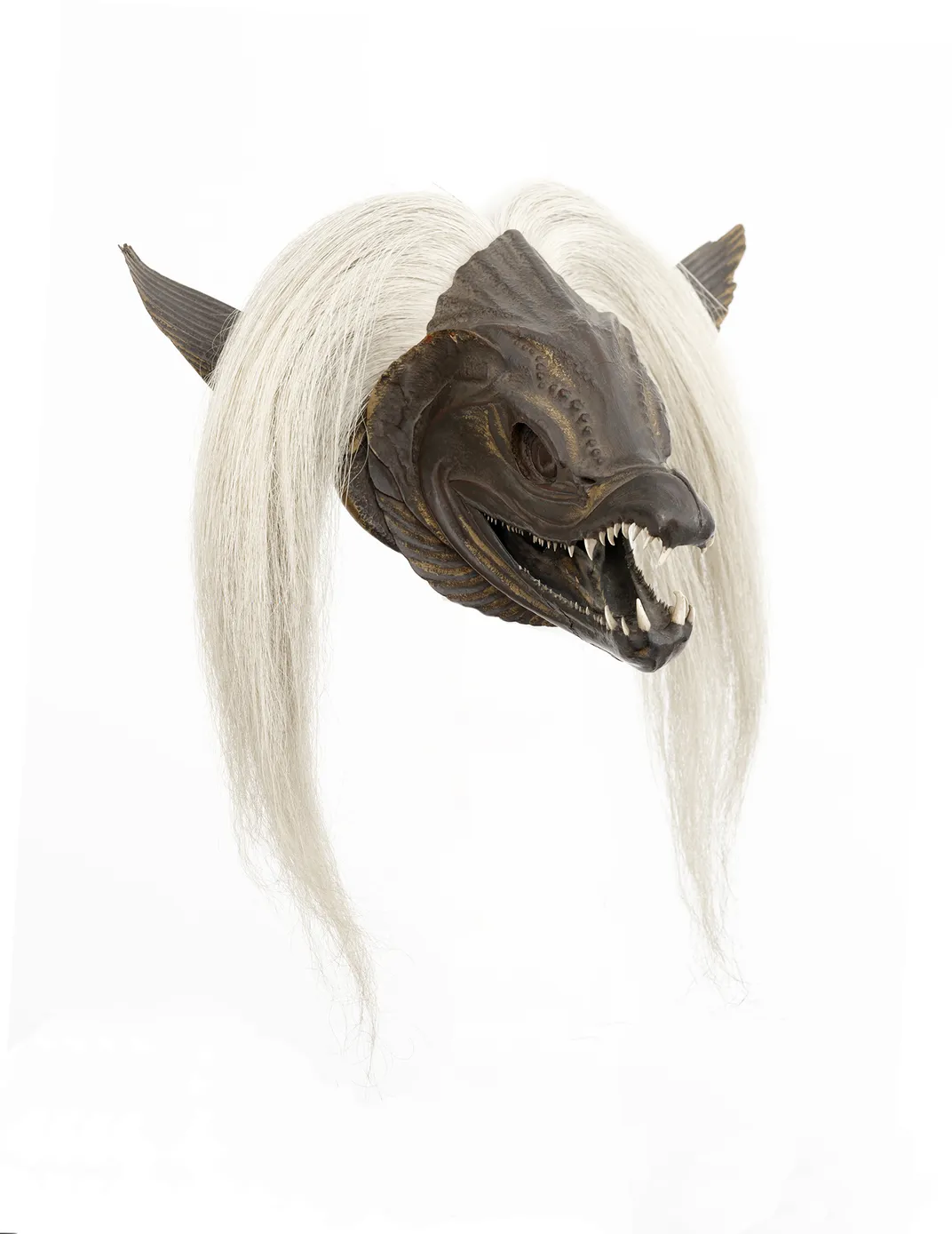 Frontal crest (Maedate), lacquer, gold and horsehair, 18th century