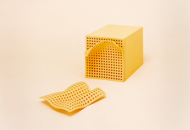 Manipulating a grid is a common trope among architects and it’s the focus of this design, “Punching Macaroni,” by Mayumi Mikyawaki. As each thinly sliced noodle cooks, it will create a unique distortion of the grid to “waver voluptuously" on the plate.