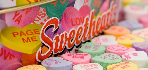 Valentines Day sweetheart candy