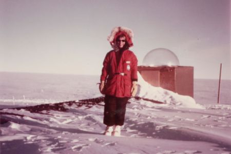 Irene Peden conducted groundbreaking work in Antarctica to measure the propagation of radio waves through the ice sheets, revealing properties of the ice below. 
