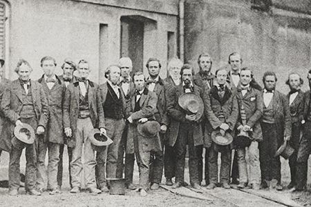 The Oberlin Rescuers at Cuyahoga County Jail in 1859.