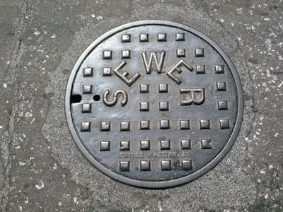 Sewer cover in Los Angeles