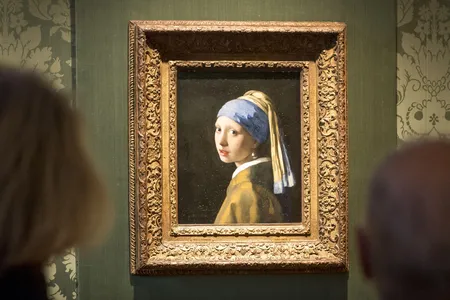 Johannes Vermeer's Girl With a Pearl Earring&nbsp;at the Mauritshuis museum