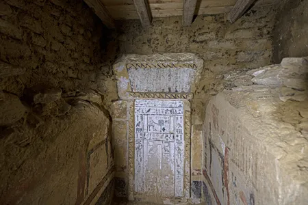 One of the recently discovered tombs at the&nbsp;Saqqara archaeological site
