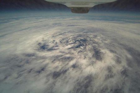 Drone’s-eye view: From 60,000 feet, a NASA Global Hawk observed Tropical Storm Frank swirling over the Pacific in August 2010.