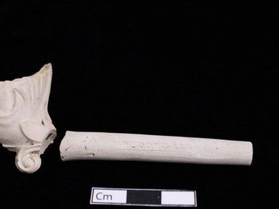 Archaeologists from the Maryland Department of Transportation State Highway Administration found this 19th-century clay pipe at the excavation site that contained the DNA of a woman who had connections to the region that is now modern-day Sierra Leone.