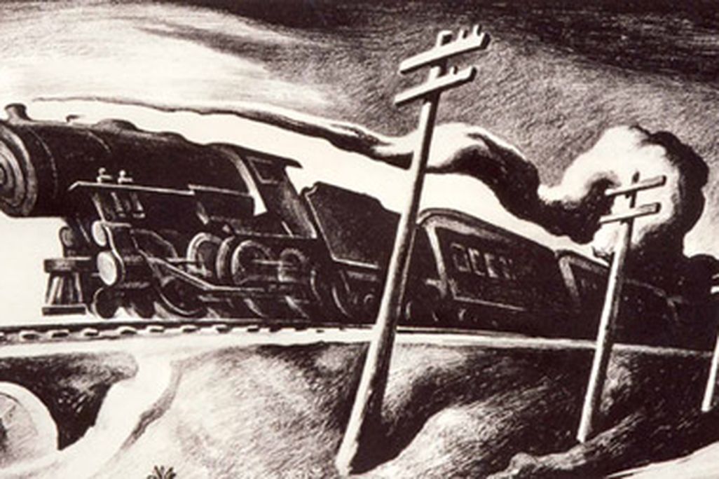 "Going West" by Thomas Hart Benton